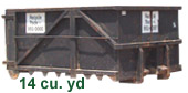 14 cubic yard bin